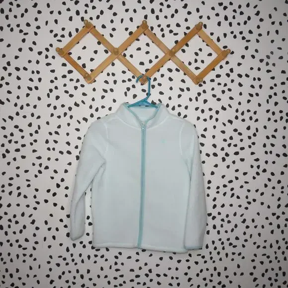 Oshkosh Mint Sherpa Fleece Girls Full Zip Jacket - Picture 1 of 7